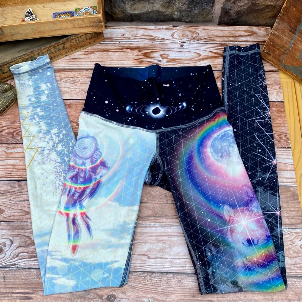 ✨ NIYAMA SOL RARE VINTAGE LIMITED EDITION THE GUIDE ENDLESS LEGGINGS XS - Picture 4 of 10